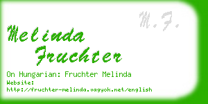 melinda fruchter business card
